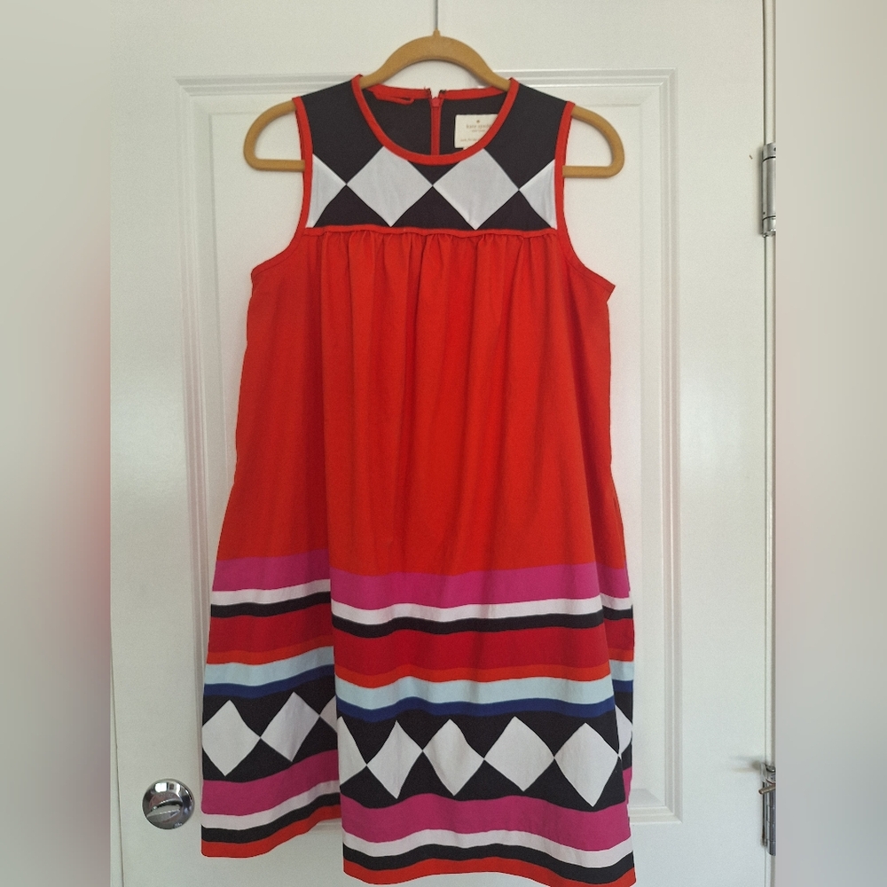 Kate Spade Multicolor Geometric Dress Size M